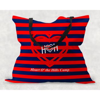 Heart O' the Hills Rugby Stripe Oversize Tote