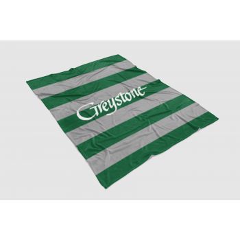 Greystone Rugby Stripe Minky Fleece Blanket